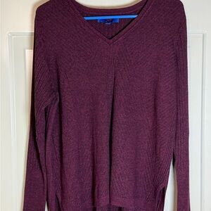 Apt. 9 Women's V-Neck Sweater in Rich Plum